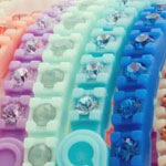 bracciali tennis in silicone colorati con cristalli Swaroski